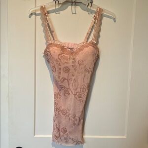 Lace Trim Pink Chemise. B8